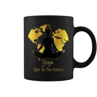 Cute Yoga A Gift To The World For Yoga Lovers Yoga Funny Gifts Coffee Mug | Mazezy