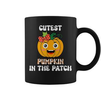 Cutest Pumpkin In The Patch Baby Girl Halloween Fall Coffee Mug - Monsterry CA