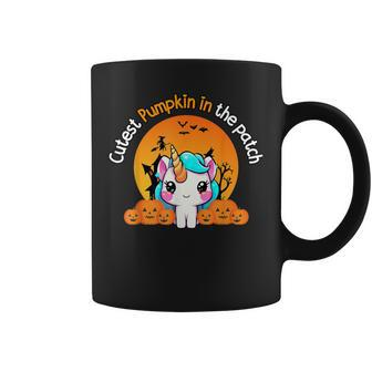 Cutest Pumpkin In The Patch Unicorn Witch Halloween Kawaii Coffee Mug | Mazezy