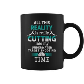 Cutting Into My Underwater Target Shooting Time Coffee Mug | Mazezy