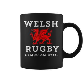 Cymru Am Byth Welsh Rugby Wales Forever Dragon Coffee Mug | Mazezy