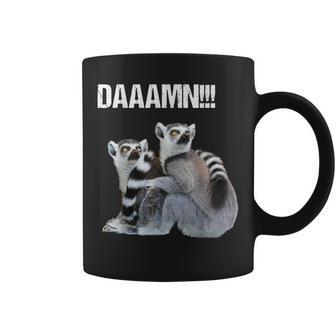 Daaamn Fucking Hilarious Cute Lemur Monkey Coffee Mug | Mazezy