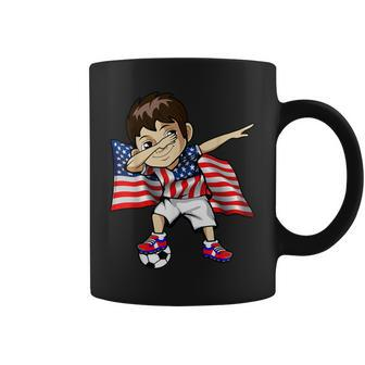 Dabbing American Boy Usa Flag Soccer Meme Jersey Dab T Coffee Mug | Mazezy