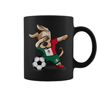 Dabbing Dog Mexico Soccer Fans Jersey Mexican Football Lover Coffee Mug | Mazezy