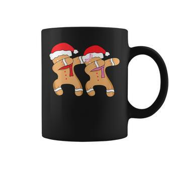 Dabbing Gingerbread Man And Girl Christmas Season Dab Dance Coffee Mug | Mazezy UK