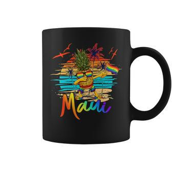 Dabbing Pineapple Gay Pride Lgbt Maui Hawaii Summer 2022 Coffee Mug | Mazezy