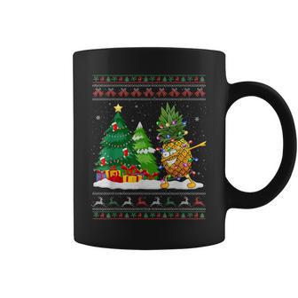 Dabbing Pineapple Lovers Santa Hat Ugly Christmas Sweater Coffee Mug - Seseable