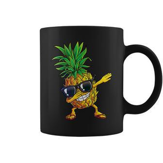Dabbing Pineapple Sunglasses Aloha Beaches Hawaii Hawaiian Coffee Mug - Seseable