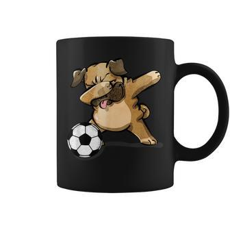 Dabbing Pug Dog Soccer Football Lover Boys Girls Coffee Mug | Mazezy