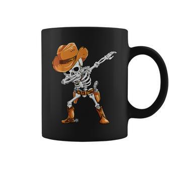 Dabbing Skeleton Cowboy Halloween Costume Boys Coffee Mug - Thegiftio UK