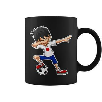 Dabbing Soccer Boy Japan Japanese Flag Jersey Coffee Mug | Mazezy