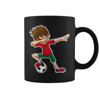 Dabbing Soccer Boy Morocco Moroccan Flag Jersey Coffee Mug | Mazezy CA