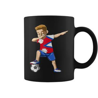 Dabbing Soccer Boy Nepal Jersey Nepalese Coffee Mug | Mazezy AU