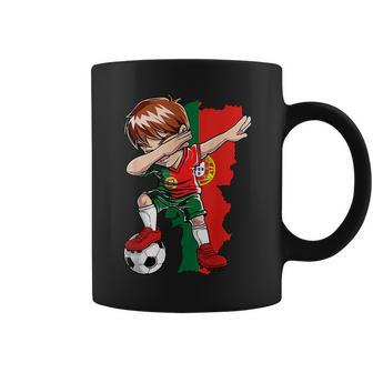 Dabbing Soccer Portugal Jersey Boy Portuguese Boys Football Coffee Mug | Mazezy