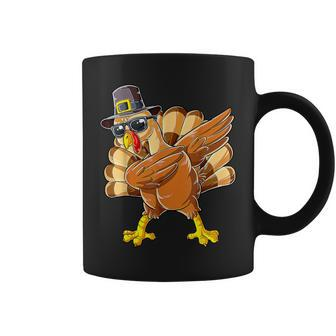 Dabbing Turkey Thanksgiving Day Pilgrim Boys Girls Dab Coffee Mug | Mazezy