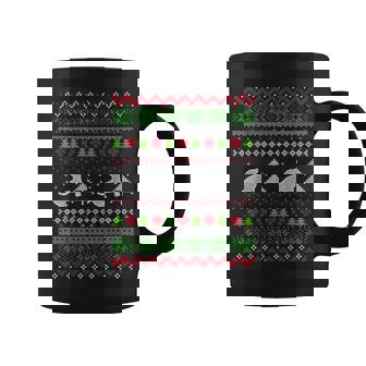 Dachshund Ugly Christmas Sweater Pajama Coffee Mug | Mazezy