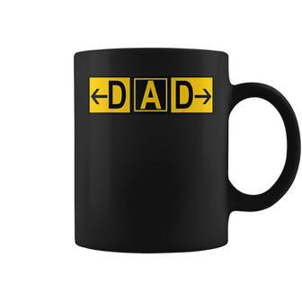 Dad Airport Taxiway Sign Pilot Father's Day 2019 Coffee Mug | Mazezy CA