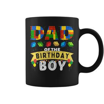 Dad Of The Birthday Boy Building Blocks Master Builder Coffee Mug | Mazezy