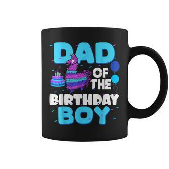 Dad Of The Birthday Boy Llama Family Party Decorations Coffee Mug