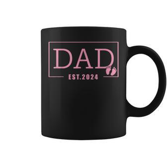 Dad Established Est 2024 Girl Newborn Daddy Father Coffee Mug - Seseable