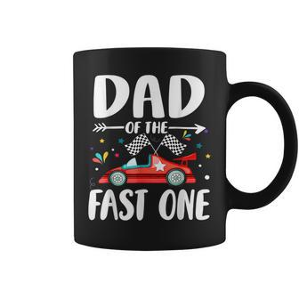 Dad Of The Fast One Birthday 1St Race Car Family Matching Coffee Mug - Monsterry