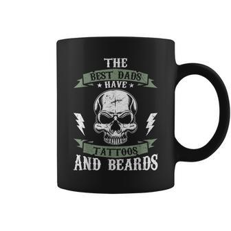 Dad Father Fathers Day Best Dads Have Tattoos And Beards Coffee Mug - Seseable