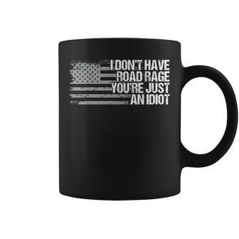 Dad Grandpa Husband Us Flag I Dont Have Road Rage Trucker Coffee Mug | Mazezy