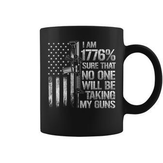 Dad Grandpa Veteran Us Flag 1776 Sure No One Taking My Guns Coffee Mug | Mazezy