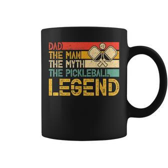 Dad Man Myth Pickleball Legend Fathers Day Pickle Ball Coffee Mug | Mazezy