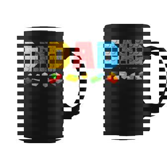 Dad Master Builder Building Bricks Blocks Family Coffee Mug - Monsterry