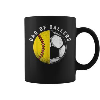 Dad Of Ballers Father Son Softball Soccer Player Coach Gift Coffee Mug | Mazezy UK