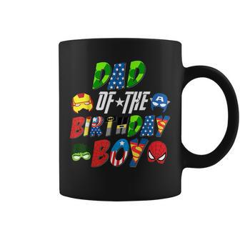 Dad Of The Superhero Birthday Boy Super Hero Family Party   Coffee Mug