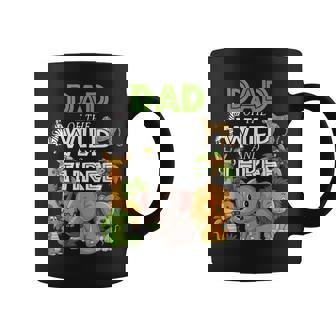 Dad Of The Wild Three Zoo Birthday Safari Jungle Animal Coffee Mug | Mazezy