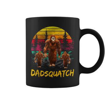 Dad Squatch Retro Bigfoot Dad Sasquatch Yeti Fathers Day Coffee Mug - Seseable