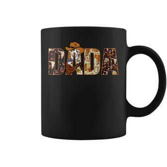 Dada Cowboy Western First Rodeo Birthday Party Decorations Coffee Mug - Seseable
