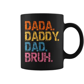 Dada Daddy Dad Bruh Fathers Day 2023 Retro Vintage Funny Coffee Mug - Seseable