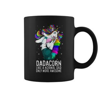Dadacorn Dad Only More Awesome Mens Unicorn Birthday Gift Coffee Mug - Thegiftio UK