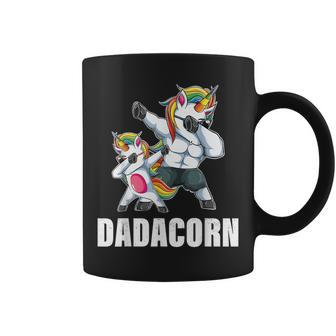 Dadacorn Dadicorn Daddycorn Unicorn Dad Baby Fathers Day Coffee Mug - Seseable