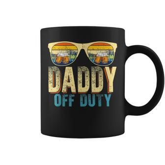 Daddy Off Duty Sunglasses Beer Sunset Dad Bod Summer Beach Beer Funny Gifts Coffee Mug | Mazezy
