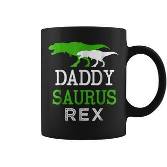 Daddy Saurus Rex Fathers Day Funny Dinosaur Dad Gift For Mens Funny Gifts For Dad Coffee Mug | Mazezy