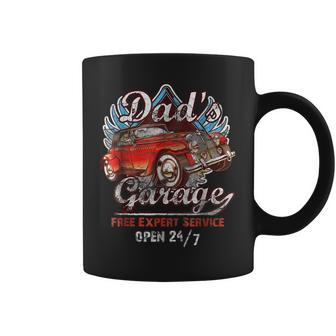 Dads Garage Funny 247 Funny Classic Car Parts Coffee Mug | Mazezy