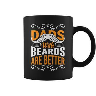 Dads With Beards Are Better Vintage Funny Fathers Day Joke Coffee Mug | Mazezy