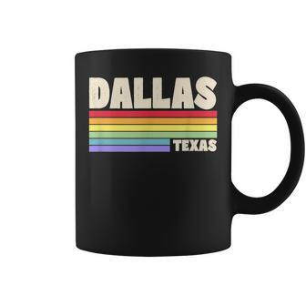 Dallas Texas Pride Rainbow Flag Gay Pride Merch Queer City Coffee Mug | Mazezy