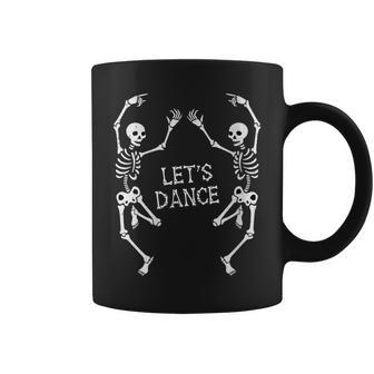 Lets Dance Skeleton Skull Dance Of Death Funny Halloween Coffee Mug | Mazezy