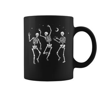 Dancing Skeletons Halloween Happy Dance Skeletons Long Coffee Mug - Monsterry DE
