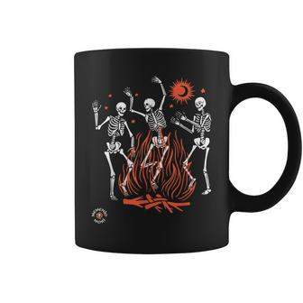 Dancing Skeletons Vintage Day Of The Dead Halloween Dancing Funny Gifts Coffee Mug | Mazezy