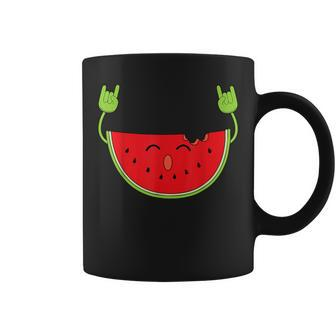 Dancing Watermelon Cool Heart Beats For Fruits Coffee Mug | Mazezy