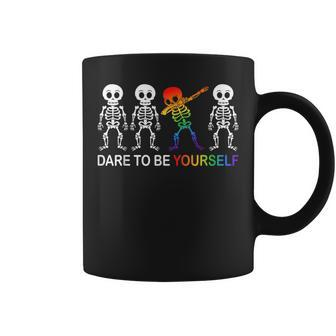 Dare To Be Yourself | Cute Lgbt Les Gay Pride Men Boys Coffee Mug | Mazezy