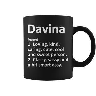 Davina Definition Personalized Name Funny Birthday Gift Idea Coffee Mug | Mazezy