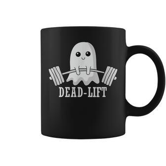 Dead Lift Ghost Halloween Ghost Gym Weightlifting Fitness Coffee Mug - Seseable